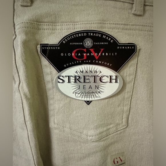 NWT Gloria Vanderbilt 18 short khaki High Rise denim w/stretch & super tailored - Picture 6 of 8